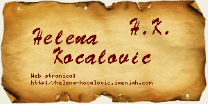 Helena Kočalović vizit kartica